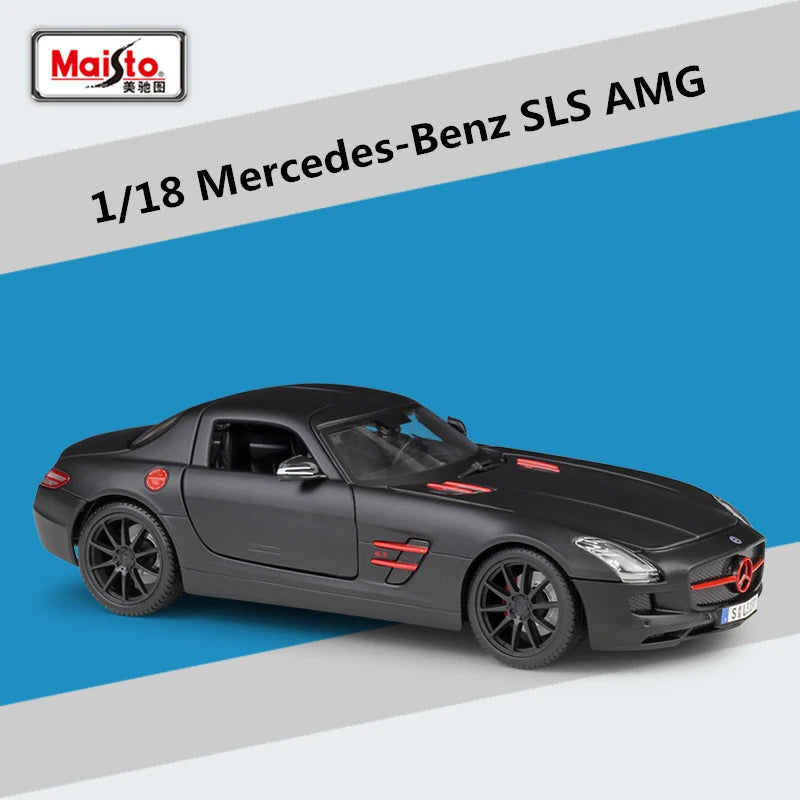 Maisto 1:18 Mercedes Benz SLS AMG Alloy Sports Car Model Diecast Metal Toy Vehicle Car Model Simulation Collection Children Gift