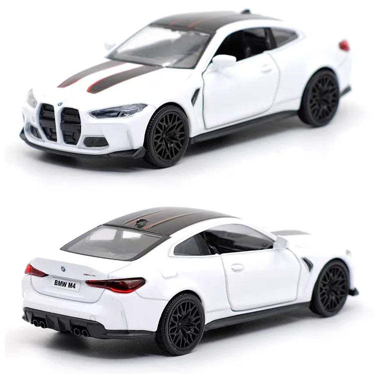 BMW M4 CSL Coupe Simulation Exquisite Diecast & Toy Vehicle Pull Back Car RMZ city 1:36 Alloy Collection Model Gift For Children