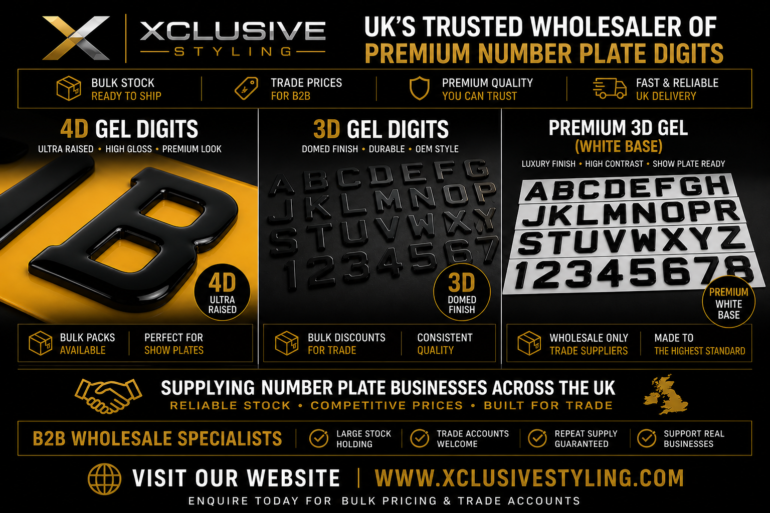 x700 DVLA Compliant Number Plate Digits – 3D Gel, Premium Gel, 4D 3mm & Bevelled image 0