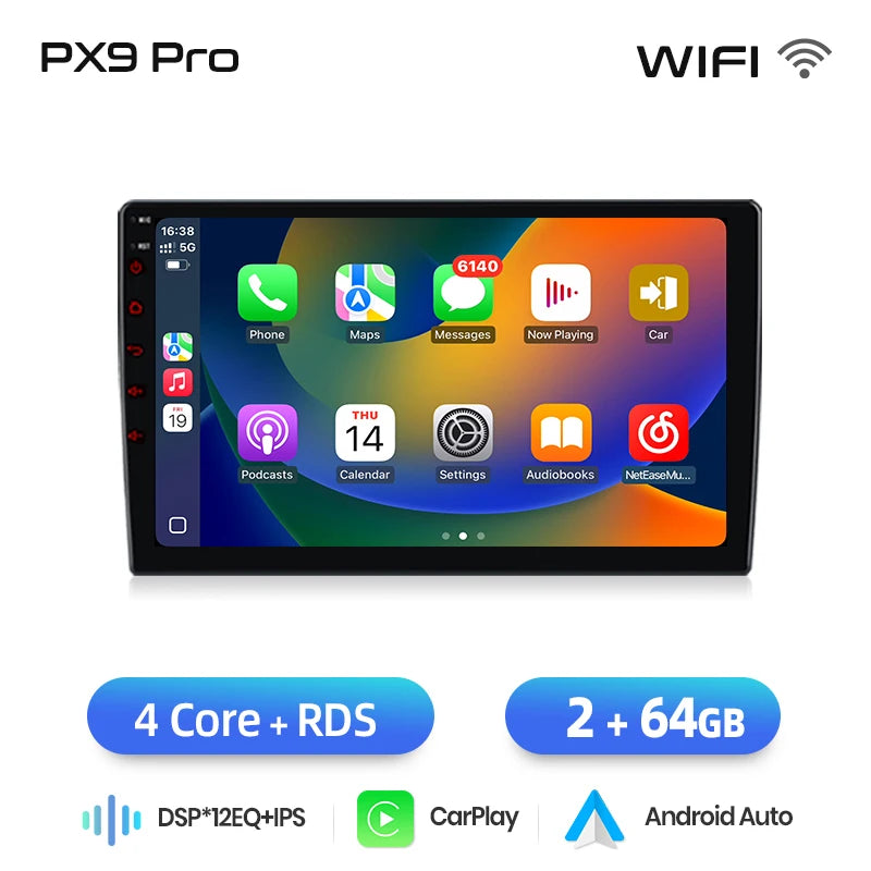 AWESAFE AI 4G LTE Wireless CarPlay Android Auto Car Radio For Mercedes Benz E-class W211 E200 E220 2002-2008 GPS Navi BT RDS FM