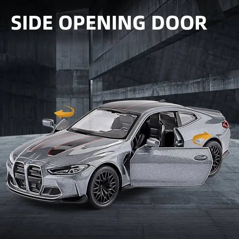 BMW M4 CSL Coupe Simulation Exquisite Diecast & Toy Vehicle Pull Back Car RMZ city 1:36 Alloy Collection Model Gift For Children