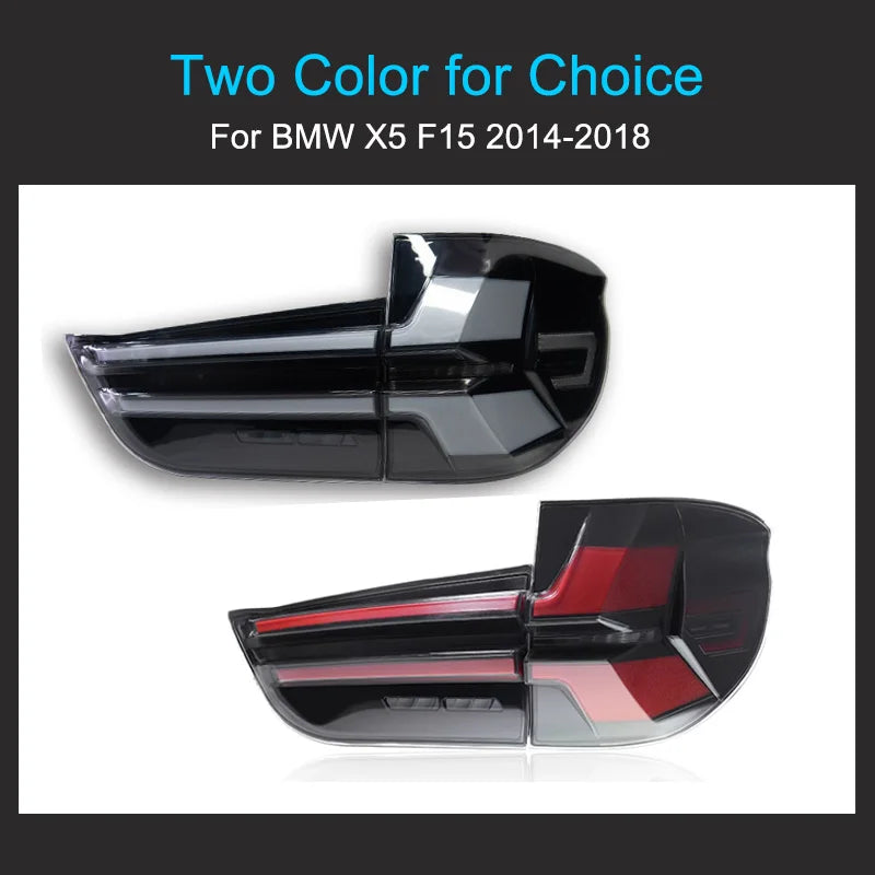 1 Pair LED Tail Light Assembly for BMW X5 F15 2014-2018 Upgrade Tail lights with full LED Upgrade Tail Lamps