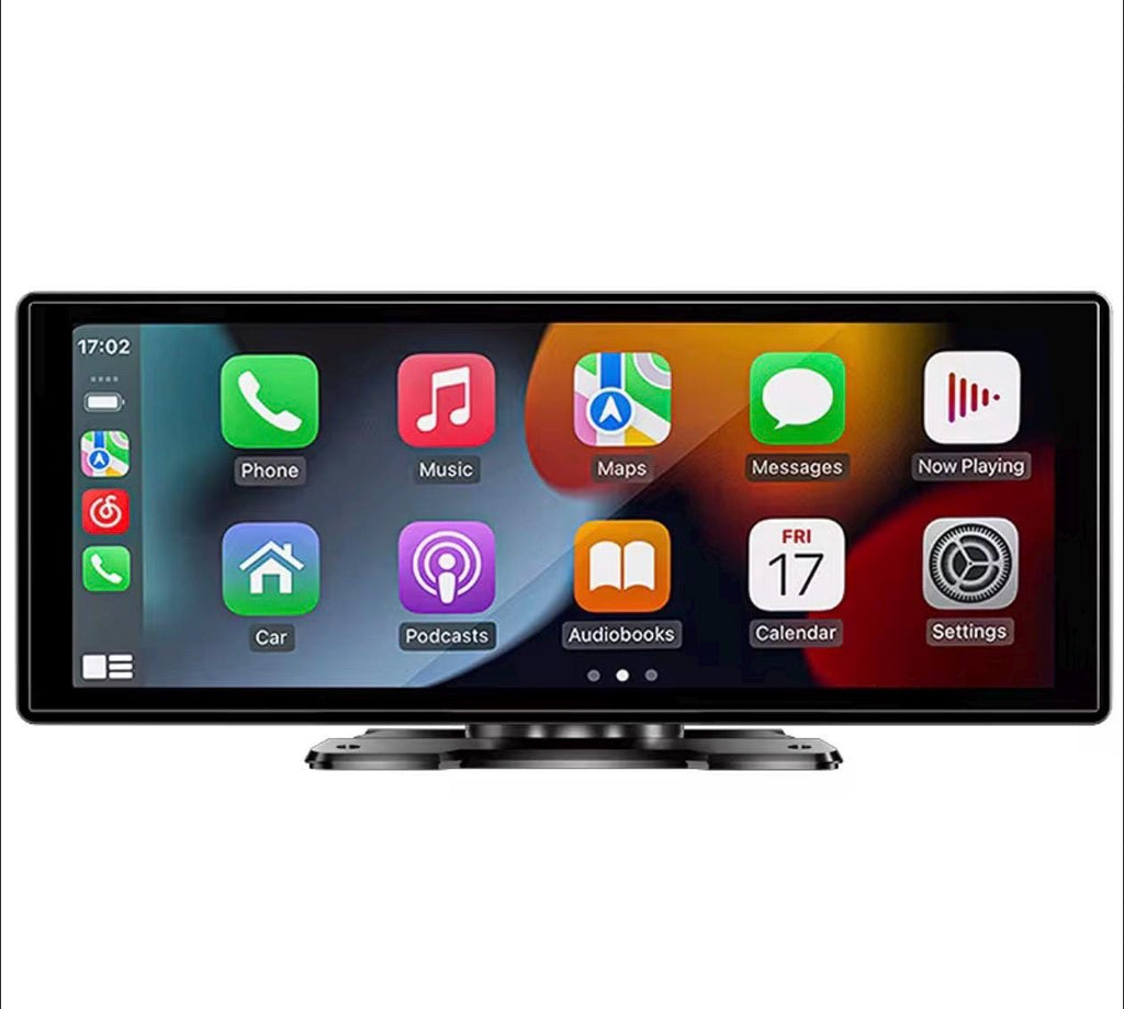 Wireless CarPlay Screen with Rear Camera | Easy Install Dashboard Upgrade | Apple CarPlay & Android Auto Display | Portable Car Screen Gift