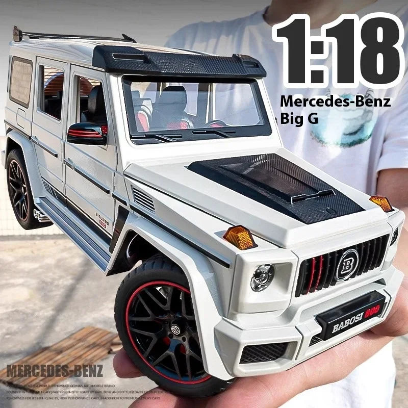 Large 1:18 Mercedes Benz Brabus G800 Ordinary Version Without Spray Alloy SUV Diecast Model Kids Gift Birthday Present For Boys