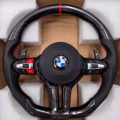 Custom BMW F Series Steering Wheel – M Sport Flat Bottom | Carbon Fibre / Leather Options | Fits F20 F30 F32 F36