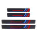 4pcs Carbon Fiber Sill Plate Stickers Guard Decals for Bmw Performance M 1 2 3 4 5 6 7 Series X1 X2 X3 X4 X5 X6 X7 Car Styling