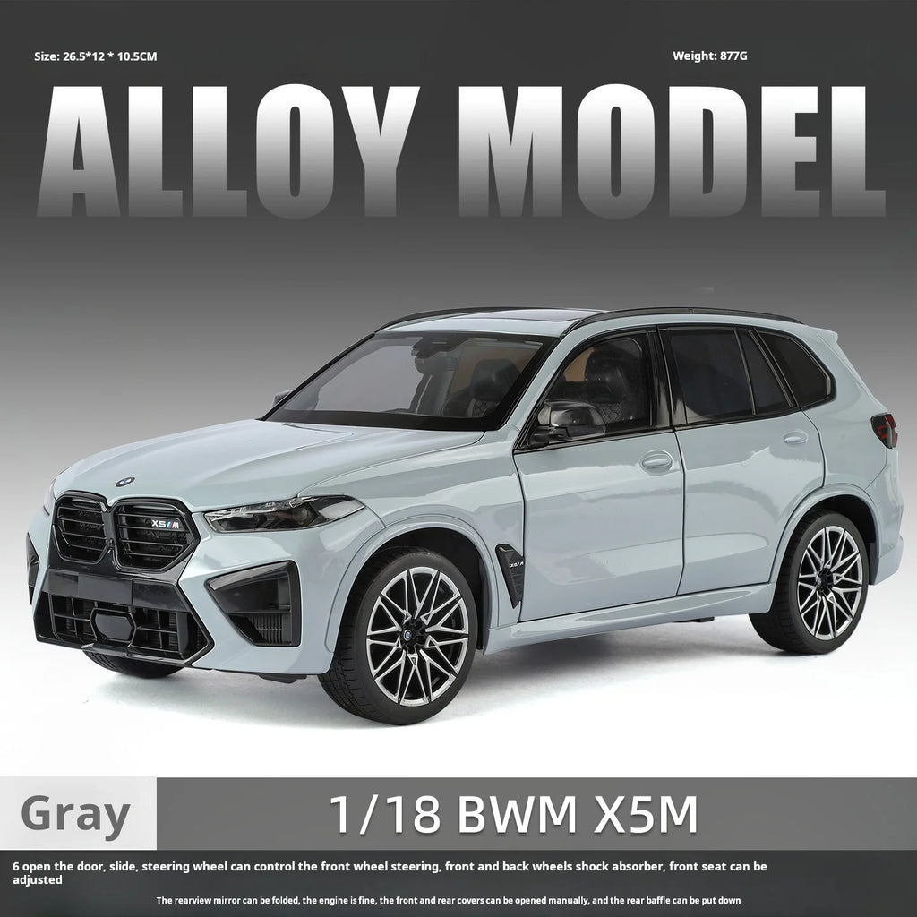 Official authorized 1:18 BMW X5M oversized SUV off-road vehicle Premium Model Toy car  Pull back toy car boys Gift collectibles