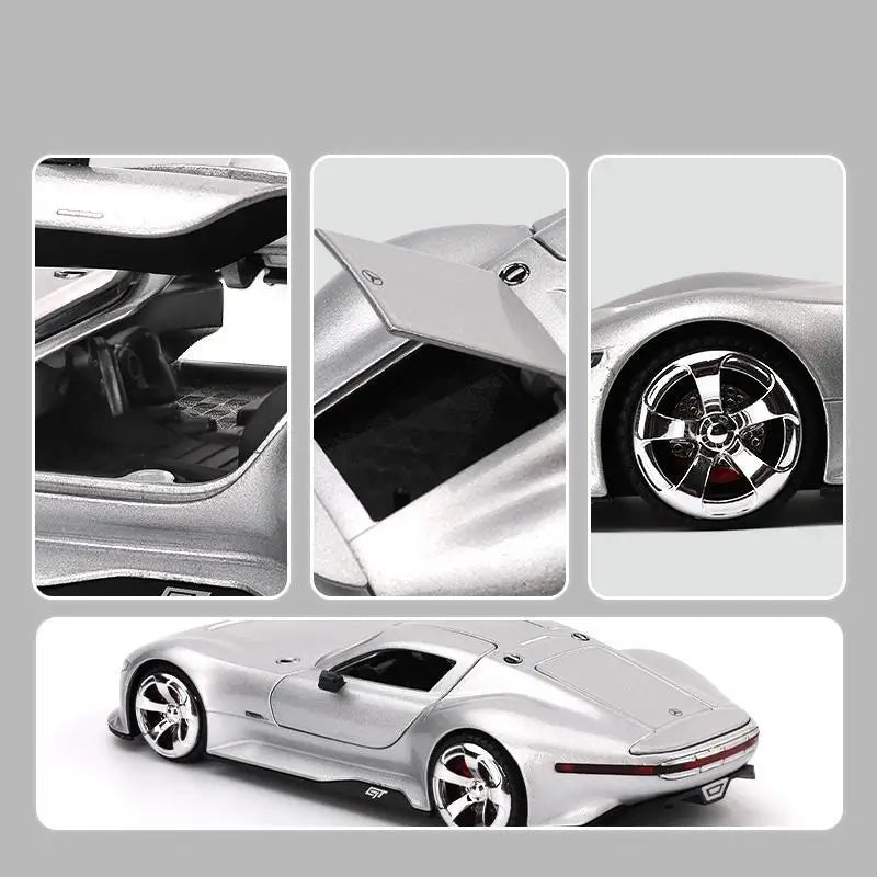 1/32 Mercedes-Benz AMG Vision GT Toy Car Model Diecast Alloy Miniature Sound & Light Pull Back 1:32 Collection Gift For Boy Kid
