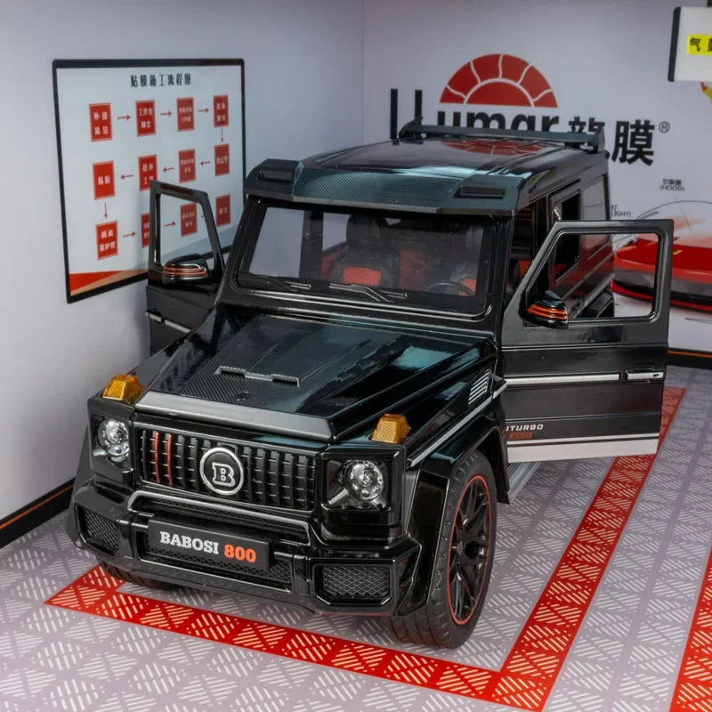 Large 1:18 Mercedes Benz Brabus G800 Ordinary Version Without Spray Alloy SUV Diecast Model Kids Gift Birthday Present For Boys