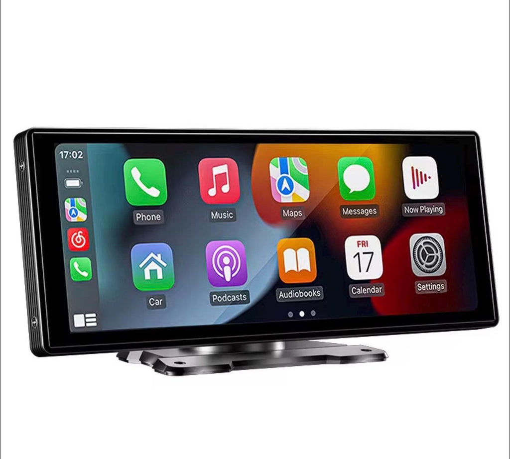 Wireless CarPlay Screen with Rear Camera | Easy Install Dashboard Upgrade | Apple CarPlay & Android Auto Display | Portable Car Screen Gift