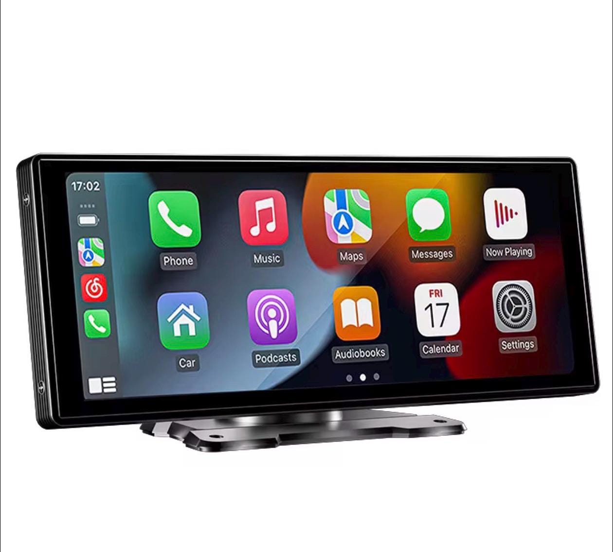 Wireless CarPlay Screen with Rear Camera | Easy Install Dashboard Upgrade | Apple CarPlay & Android Auto Display | Portable Car Screen Gift