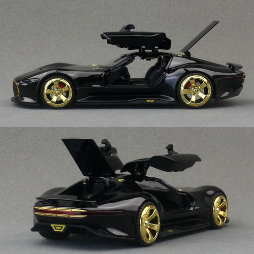 1/32 Mercedes-Benz AMG Vision GT Toy Car Model Diecast Alloy Miniature Sound & Light Pull Back 1:32 Collection Gift For Boy Kid