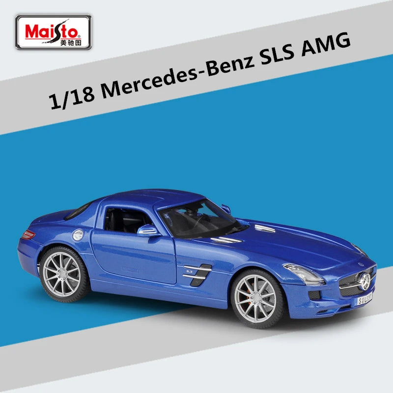 Maisto 1:18 Mercedes Benz SLS AMG Alloy Sports Car Model Diecast Metal Toy Vehicle Car Model Simulation Collection Children Gift