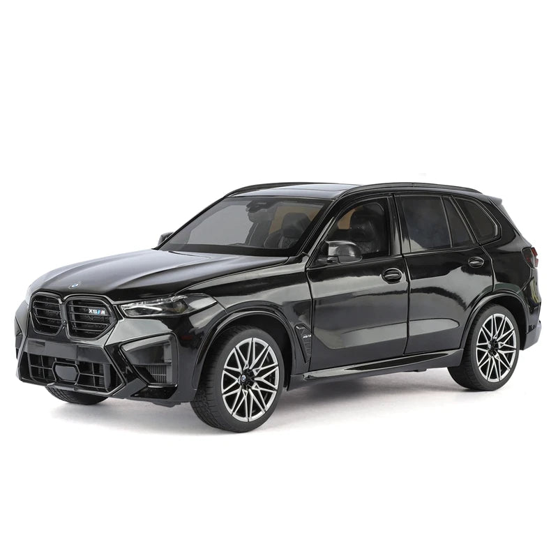 1:18 simulation BMW X5M alloy car model four doors and the front hood and trunk door can be opened rich details, finely crafted