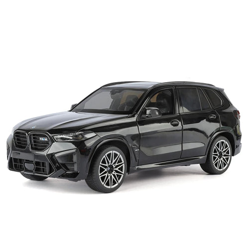 1:18 simulation BMW X5M alloy car model four doors and the front hood and trunk door can be opened rich details, finely crafted