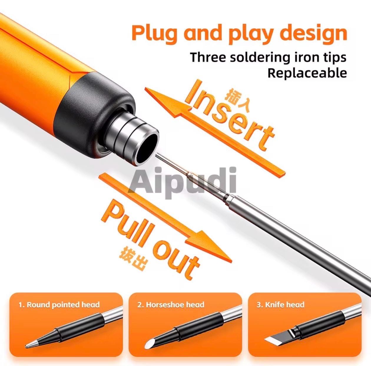 Portable USB Soldering Iron Kit with Digital Display | Rechargeable Cordless Soldering Pen | DIY Electronics Repair Tool | Type-C Fast Charg