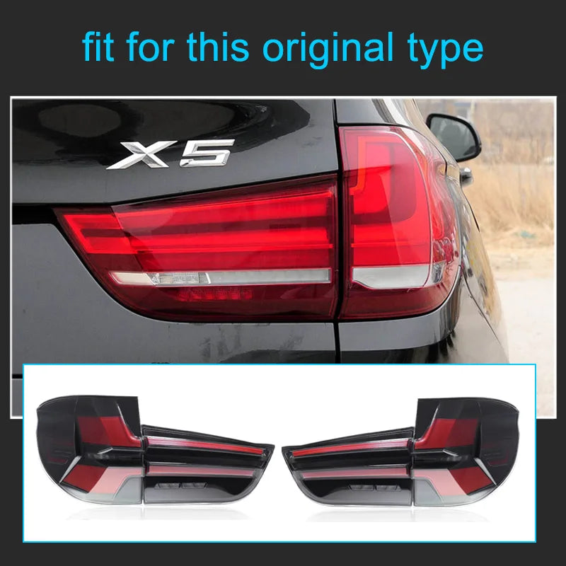 1 Pair LED Tail Light Assembly for BMW X5 F15 2014-2018 Upgrade Tail lights with full LED Upgrade Tail Lamps