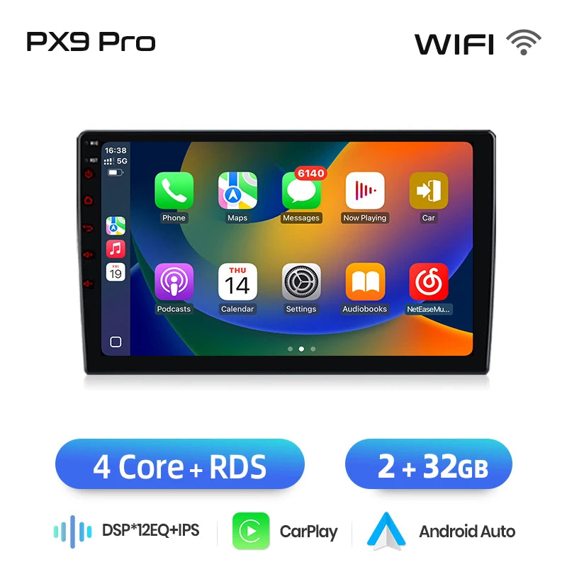 AWESAFE AI 4G LTE Wireless CarPlay Android Auto Car Radio For Mercedes Benz E-class W211 E200 E220 2002-2008 GPS Navi BT RDS FM