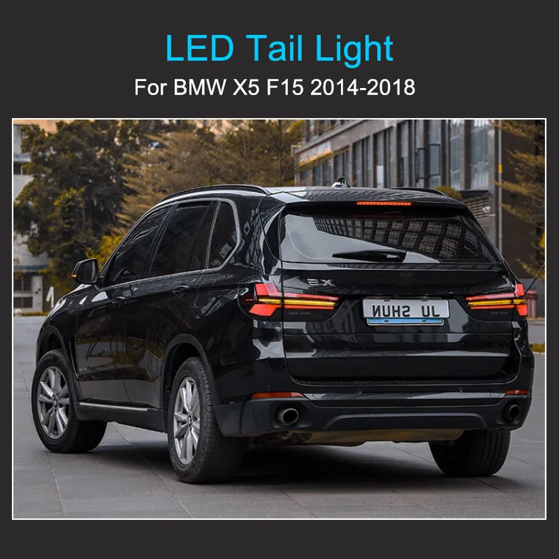 1 Pair LED Tail Light Assembly for BMW X5 F15 2014-2018 Upgrade Tail lights with full LED Upgrade Tail Lamps