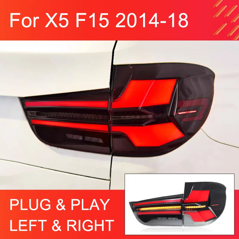 1 Pair LED Tail Light Assembly for BMW X5 F15 2014-2018 Upgrade Tail lights with full LED Upgrade Tail Lamps