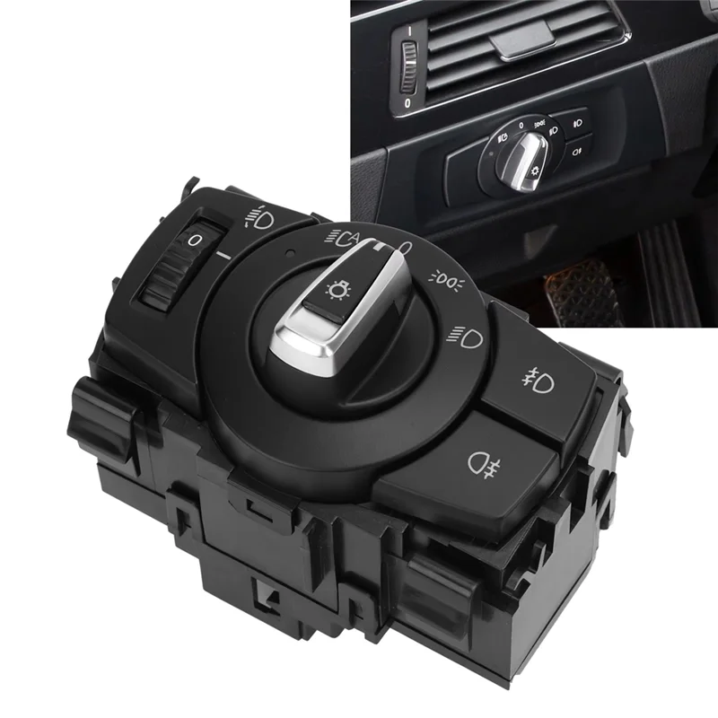 61319169406 Headlight Control Switch For BMW 1 3 Series E82 E88 E90 LCI E91 LCI X1 Angle Adjustment Mode Headlamp Switch