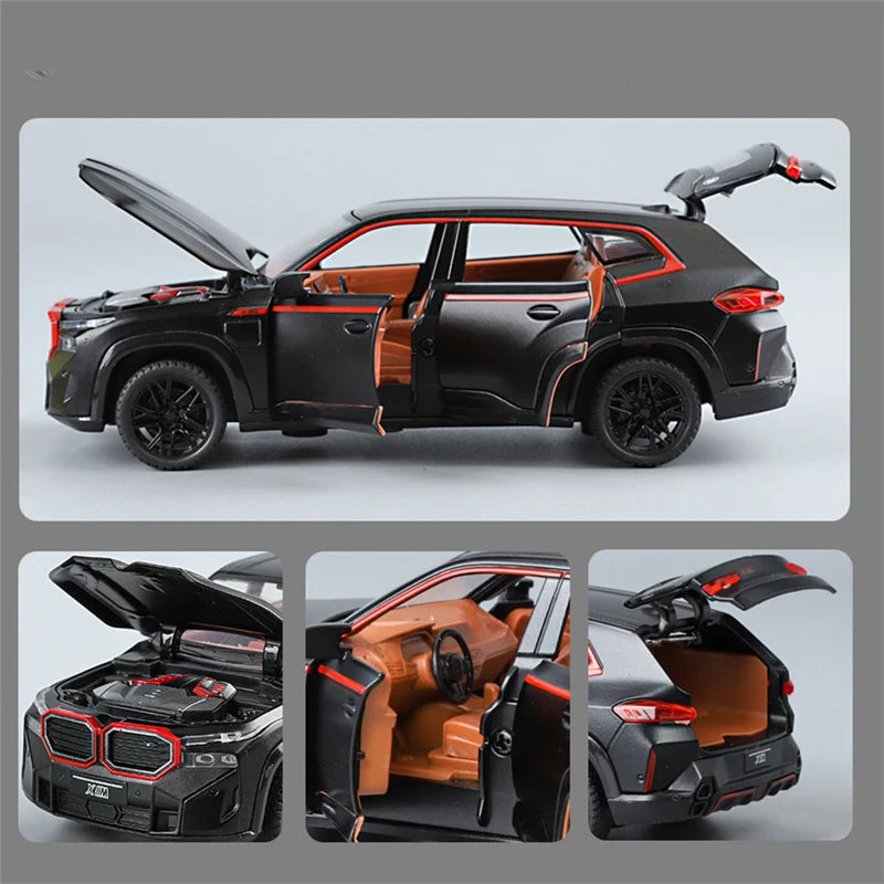 1:32 The XM SUV Alloy Sports Car Model Diecast Metal Toy New Energy Car Vehicles Model Simulation Sound and Light Childrens Gift