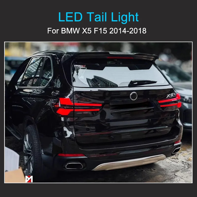 1 Pair LED Tail Light Assembly for BMW X5 F15 2014-2018 Upgrade Tail lights with full LED Upgrade Tail Lamps