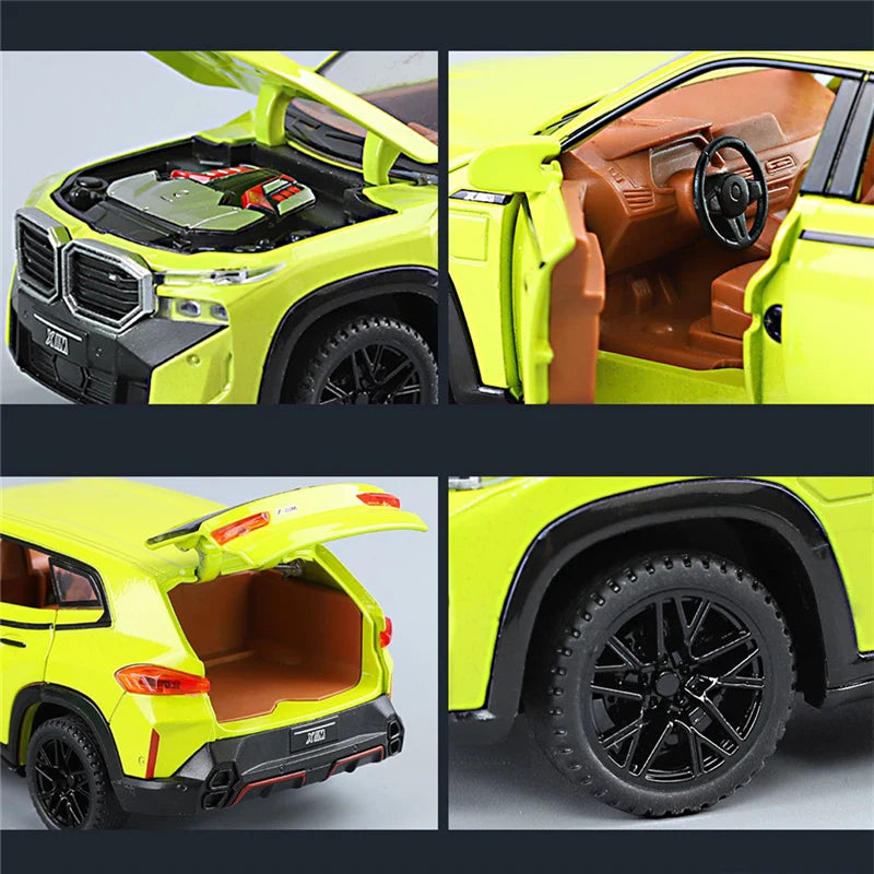 1:32 The XM SUV Alloy Sports Car Model Diecast Metal Toy New Energy Car Vehicles Model Simulation Sound and Light Childrens Gift