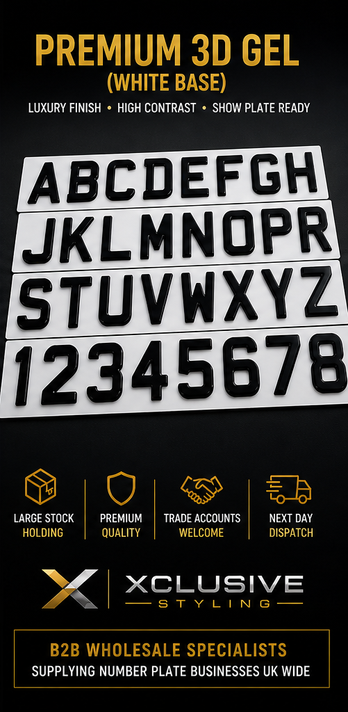 x700 DVLA Compliant Number Plate Digits – 3D Gel, Premium Gel, 4D 3mm & Bevelled image 9