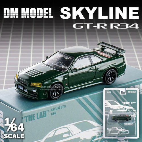 1:64 DCT DMMODEL Nissan Skyline GT-R R34 - Alloy Die-Cast Model, JDM Icon Collectible Car Gift