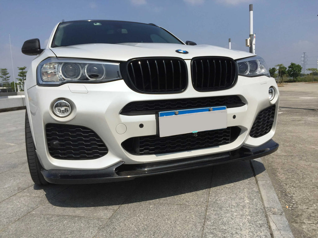 Carbon Fiber X4 F26 Front Bumper Lip Splitter Chin For BMW X4 F26 M SPORT 2014 - 2018