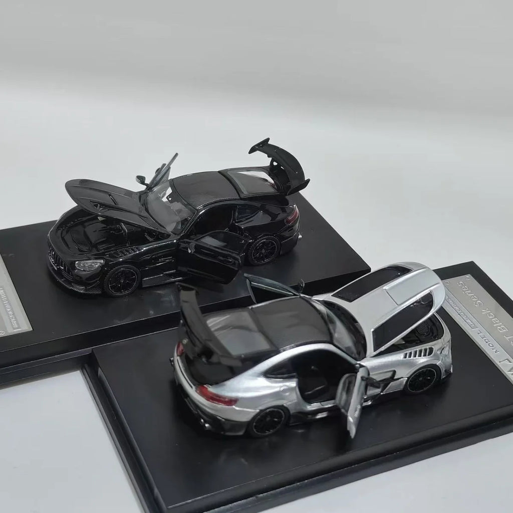 MJ Model 1:64 Mercedes Benz AMG GT Black Series Full Open Alloy Die Casting Car Model Collectible Gift Ornament