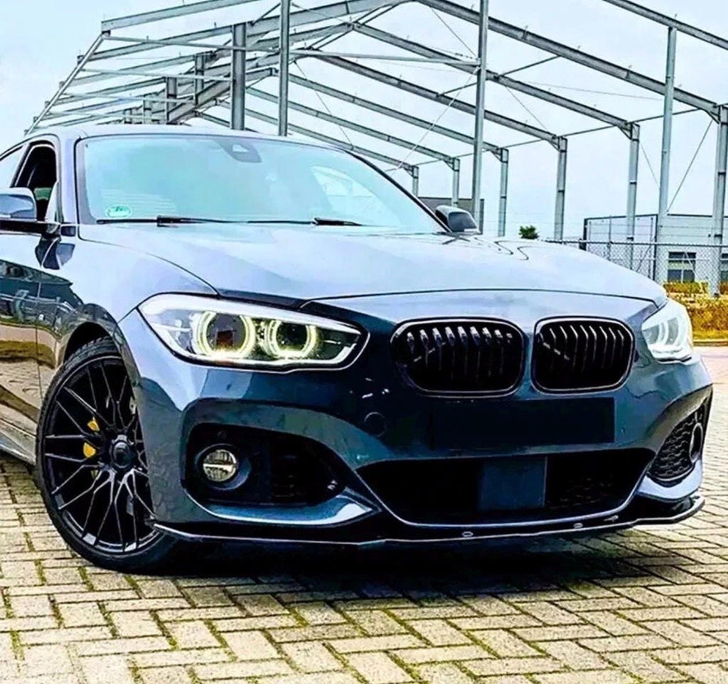 BMW 1 Series F20 F21 M Sport Gloss Black Front Lip Splitter (2015-2019)