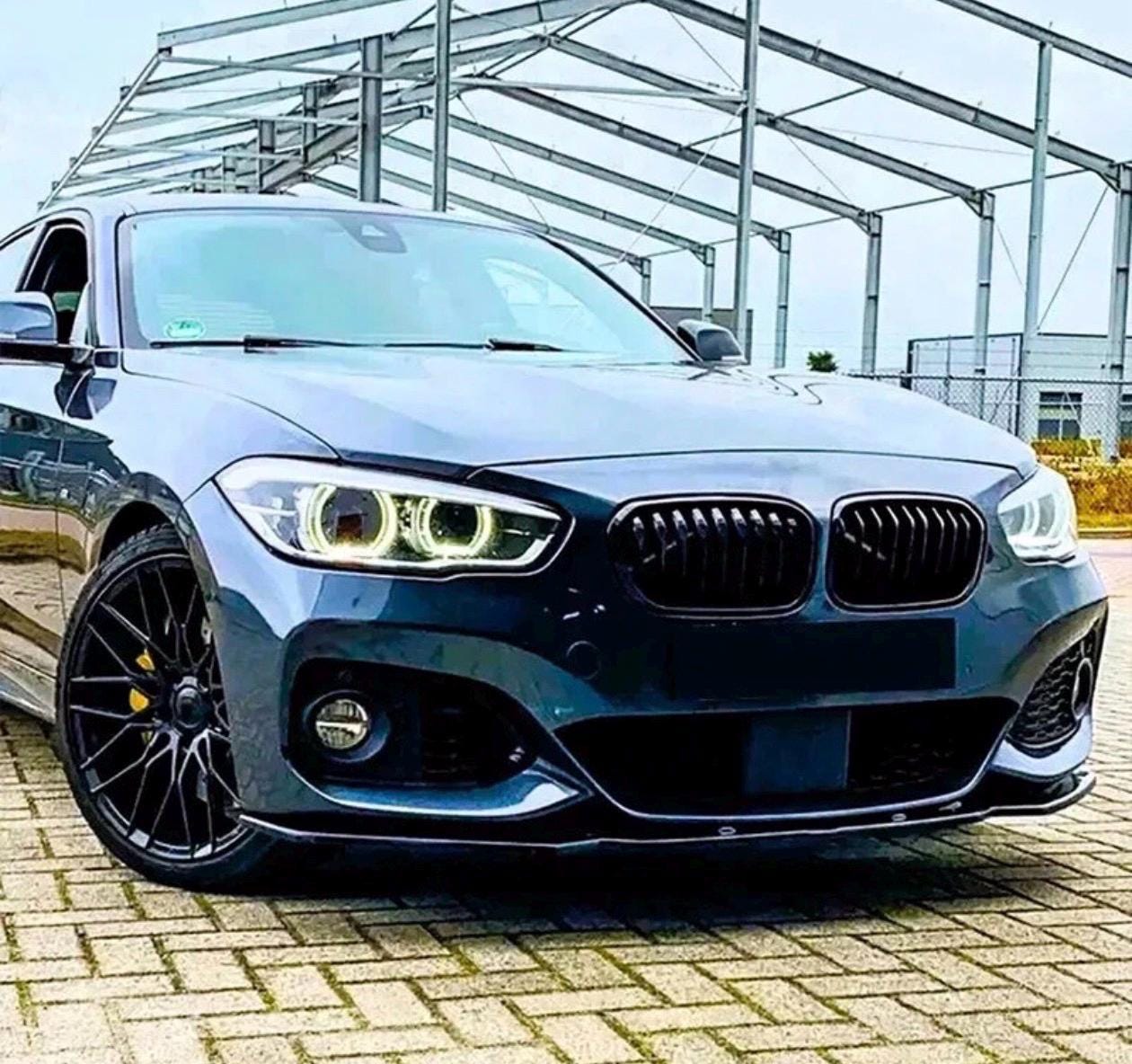 BMW 1 Series F20 F21 M Sport Gloss Black Front Lip Splitter (2015-2019)