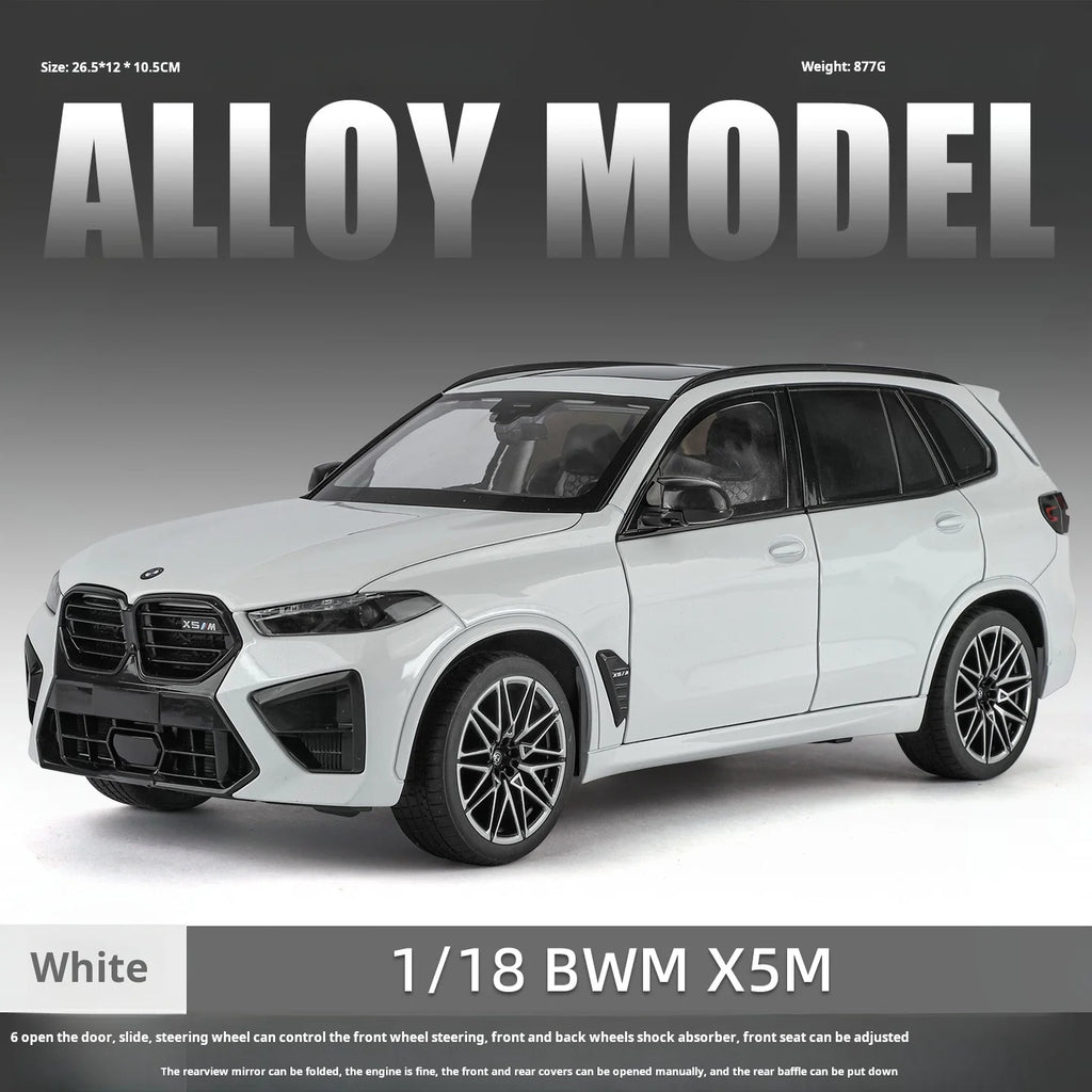 Official authorized 1:18 BMW X5M oversized SUV off-road vehicle Premium Model Toy car  Pull back toy car boys Gift collectibles