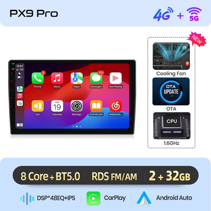AWESAFE AI 4G LTE Wireless CarPlay Android Auto Car Radio For Mercedes Benz E-class W211 E200 E220 2002-2008 GPS Navi BT RDS FM
