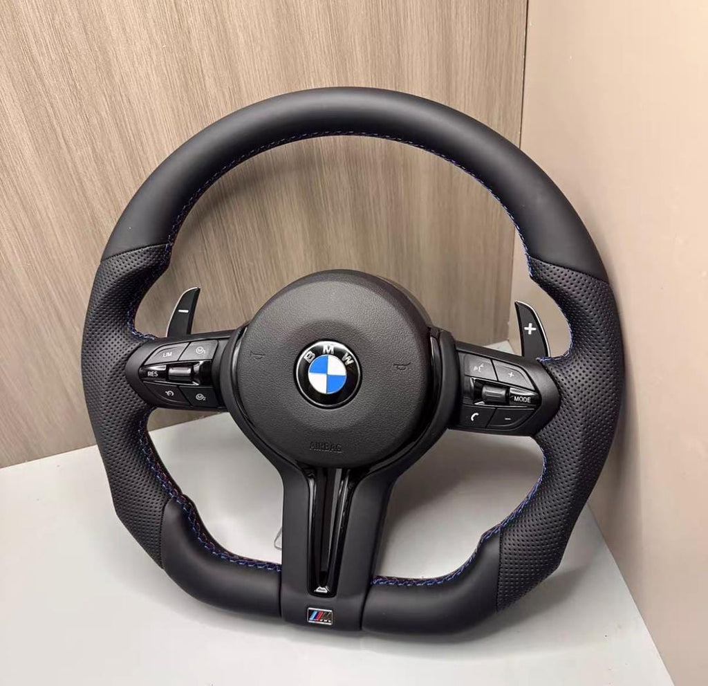 Custom BMW F Series Steering Wheel – M Sport Flat Bottom | Carbon Fibre / Leather Options | Fits F20 F30 F32 F36