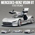 1/32 Mercedes-Benz AMG Vision GT Toy Car Model Diecast Alloy Miniature Sound & Light Pull Back 1:32 Collection Gift For Boy Kid