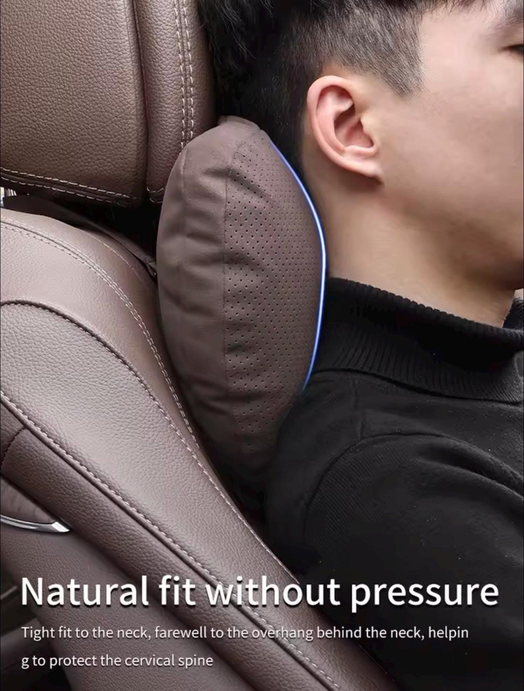 2x Demon Eye Car No Fear Neck Support Pillow Pair – Ergonomic Headrest Cushion