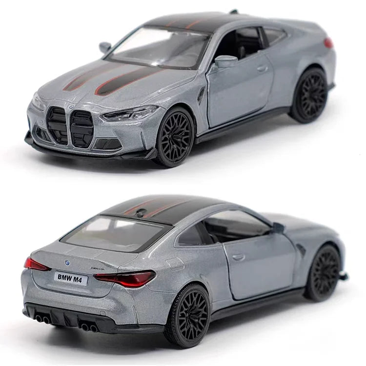 BMW M4 CSL Coupe Simulation Exquisite Diecast & Toy Vehicle Pull Back Car RMZ city 1:36 Alloy Collection Model Gift For Children