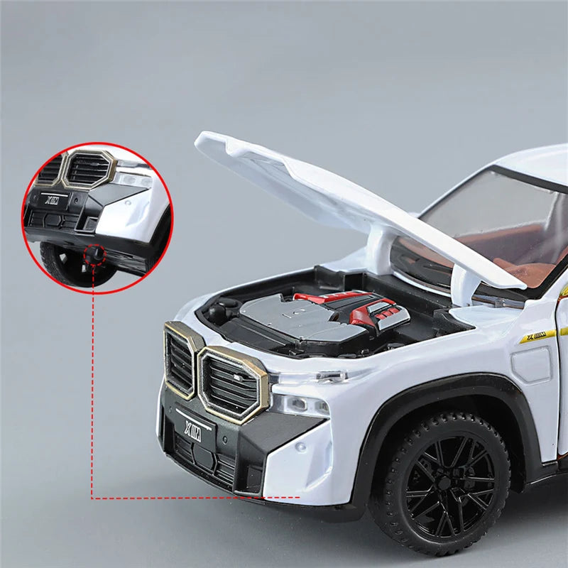 1:32 The XM SUV Alloy Sports Car Model Diecast Metal Toy New Energy Car Vehicles Model Simulation Sound and Light Childrens Gift