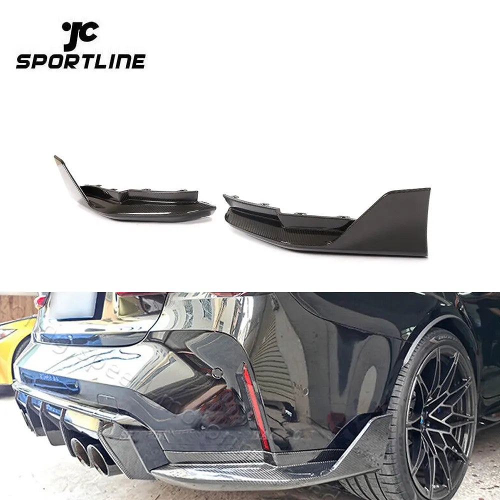 Modify Luxury 3Series G80 Dry Carbon Fiber Rear Bumper Aprons For BMW G80 M3 Sedan 4-Door 2021UP