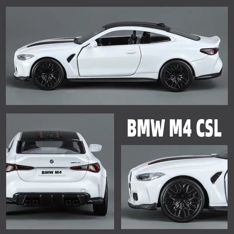 BMW M4 CSL Coupe Simulation Exquisite Diecast & Toy Vehicle Pull Back Car RMZ city 1:36 Alloy Collection Model Gift For Children