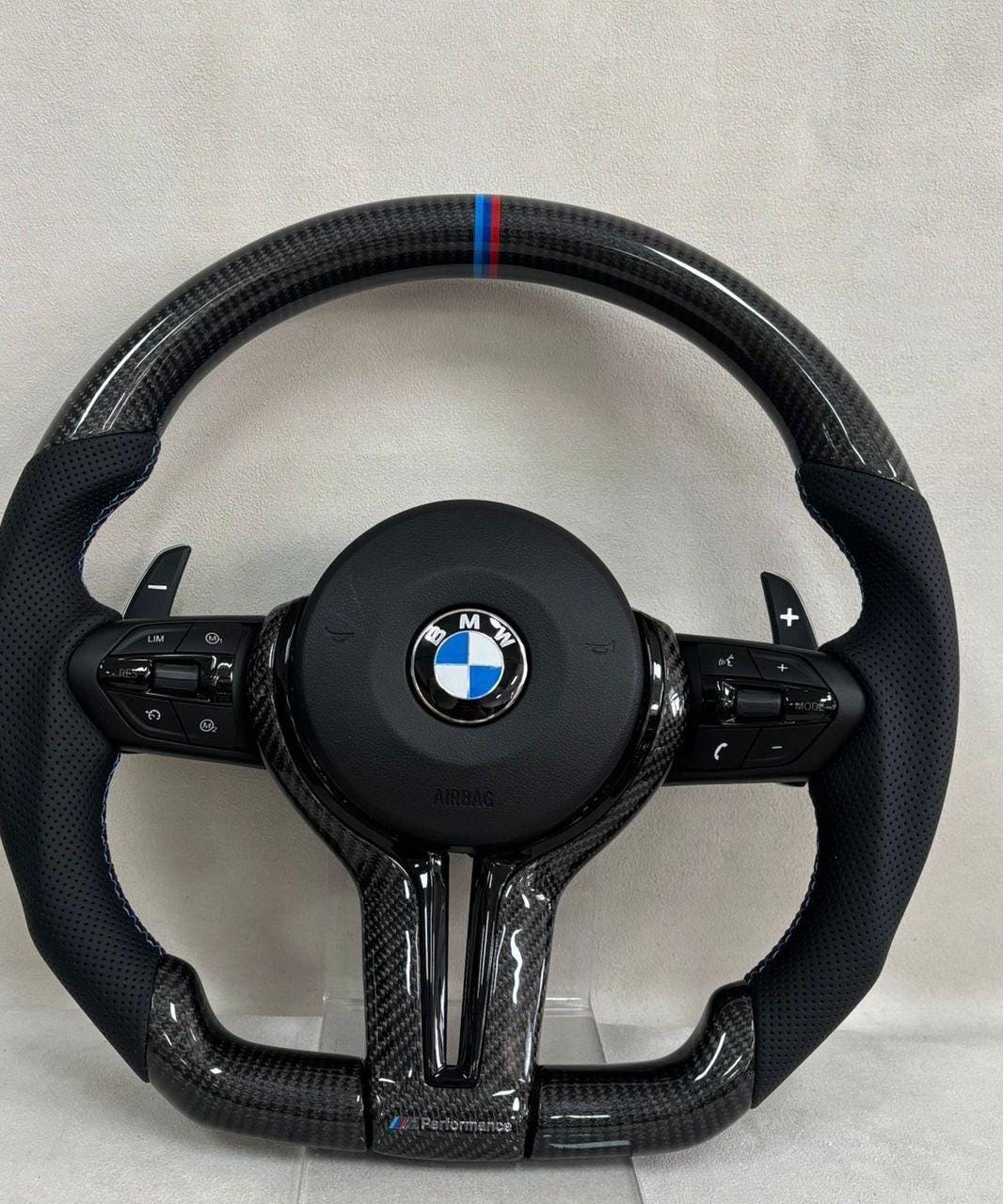Custom BMW F Series Steering Wheel – M Sport Flat Bottom | Carbon Fibre / Leather Options | Fits F20 F30 F32 F36