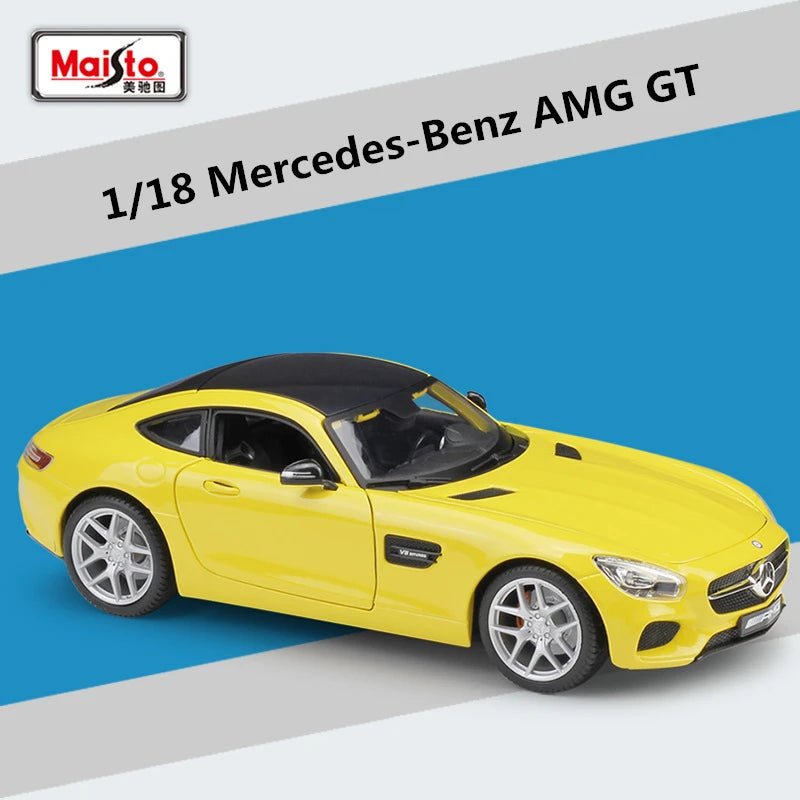 Maisto 1:18 Mercedes Benz SLS AMG Alloy Sports Car Model Diecast Metal Toy Vehicle Car Model Simulation Collection Children Gift