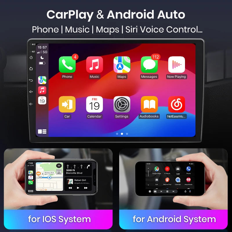 AWESAFE AI 4G LTE Wireless CarPlay Android Auto Car Radio For Mercedes Benz E-class W211 E200 E220 2002-2008 GPS Navi BT RDS FM