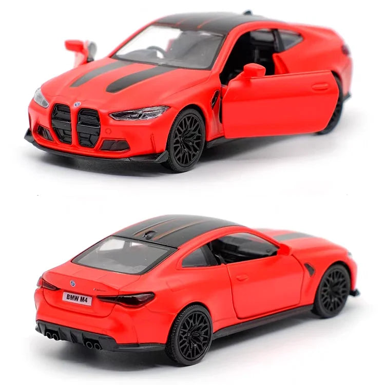 BMW M4 CSL Coupe Simulation Exquisite Diecast & Toy Vehicle Pull Back Car RMZ city 1:36 Alloy Collection Model Gift For Children