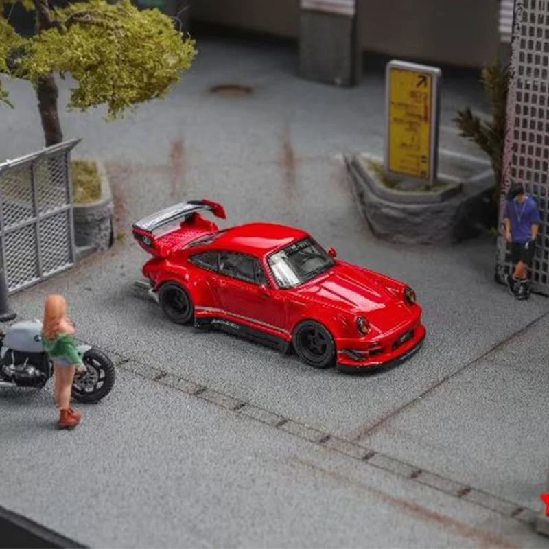 SW In Stock 1:64 RWB 993 Black Apple Diecast Diorama Car Model Collection Street  Warrior