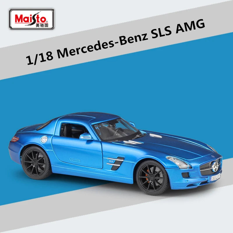 Maisto 1:18 Mercedes Benz SLS AMG Alloy Sports Car Model Diecast Metal Toy Vehicle Car Model Simulation Collection Children Gift