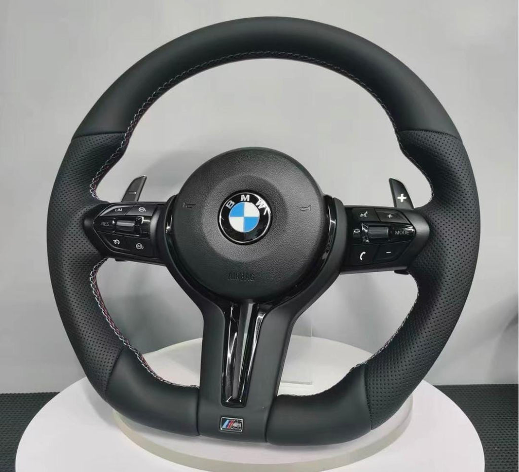 Custom BMW F Series Steering Wheel – M Sport Flat Bottom | Carbon Fibre / Leather Options | Fits F20 F30 F32 F36